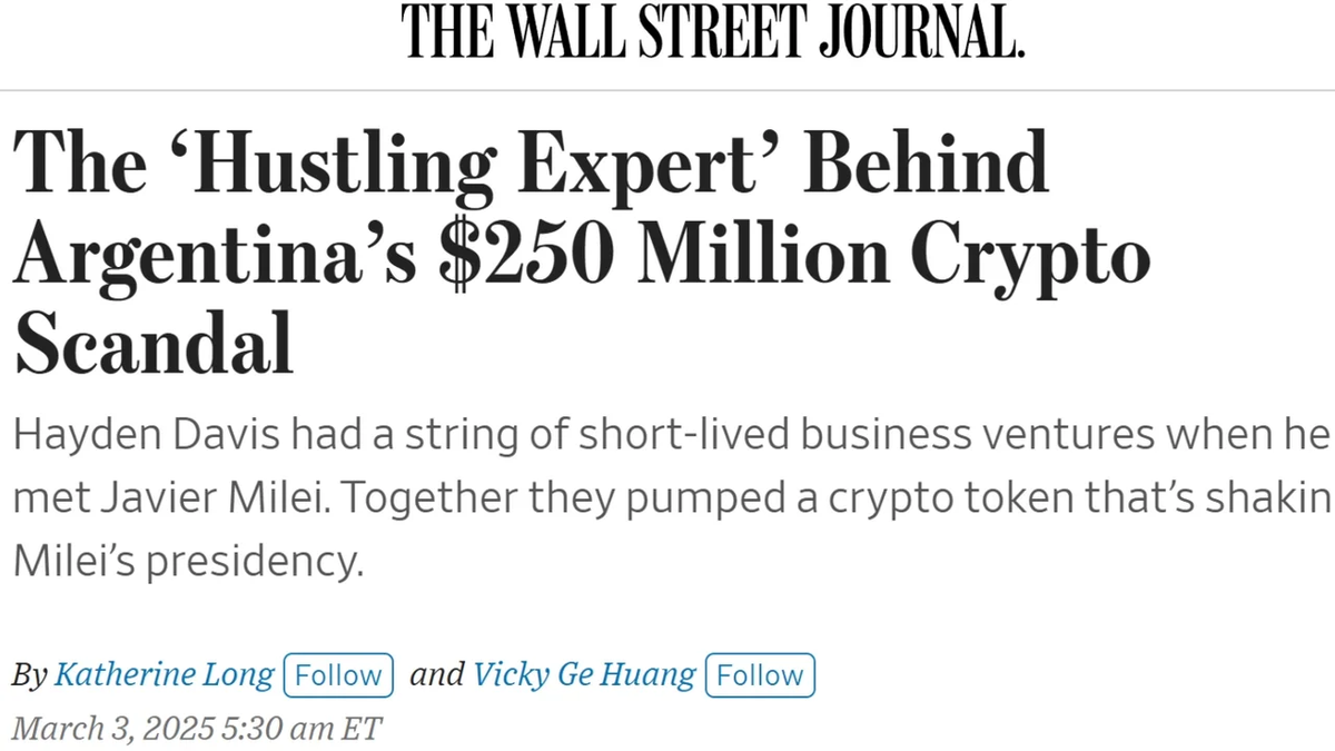 Así tituló el The Wall Street Journal . Así tituló el The Wall Street Journal .
