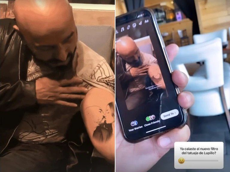 Lupillo Rivera se tapó el tatuaje de Belinda.