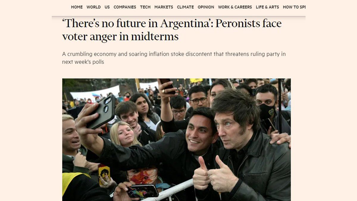 La portada del artículo del Financial Times este lunes.&nbsp;