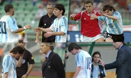Postales del debut de Lionel Messi en la selección mayor, el 17 de agosto de 2005 en Budapest. Solo jugó 40 segundos ante Hungría. Postales del debut de Lionel Messi en la selección mayor, el 17 de agosto de 2005 en Budapest. Solo jugó 40 segundos ante Hungría.