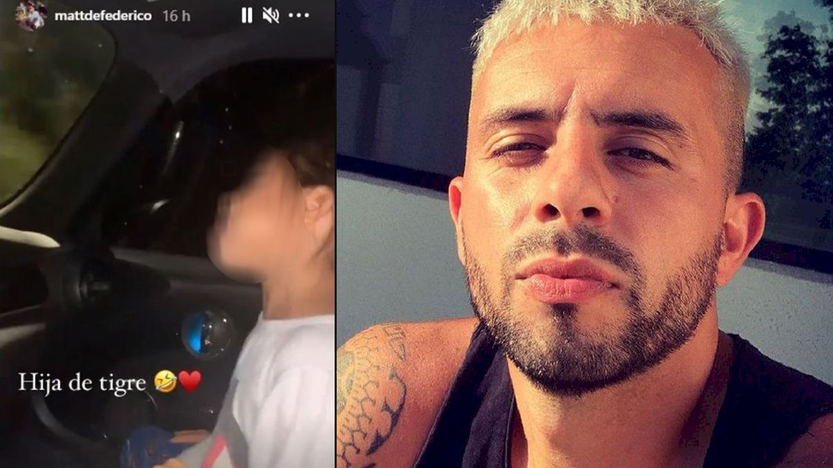 Matías Defederico condujo y grabó con el celular a su hija en el asiento delantero