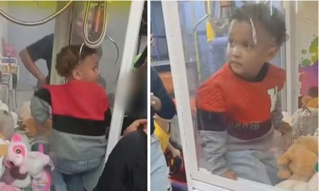 Un niño de 4 años quedó atrapado dentro de una máquina de peluches en Brasil. Un niño de 4 años quedó atrapado dentro de una máquina de peluches en Brasil.