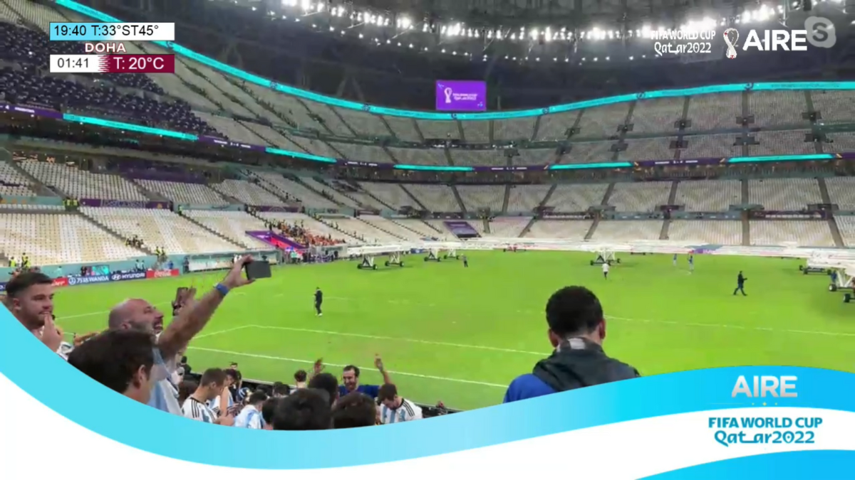 El estadio Lusail vibró al ritmo de la hinchada argentina.