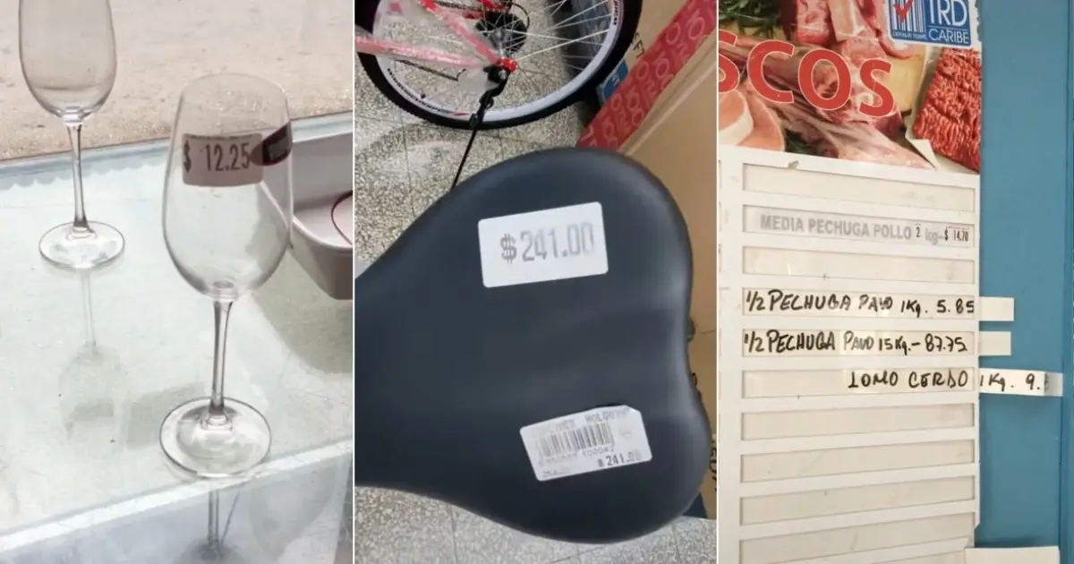 Algunos de los precios (en dólares estadounidenses) que el usuario de Tik Tok logró capturar.