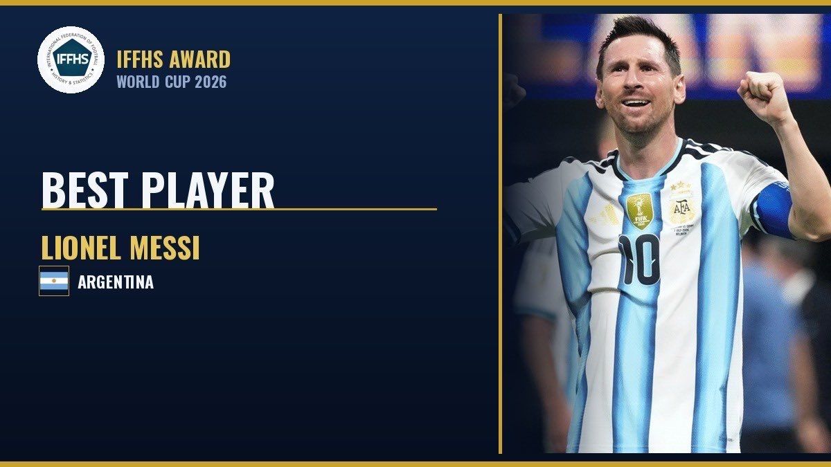 La IFFHS ubicó a Lionel Messi como el futbolista con mejor rendimiento en el Mundial 2026. La IFFHS ubicó a Lionel Messi como el futbolista con mejor rendimiento en el Mundial 2026.