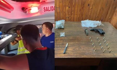 Barras argentinos fueron detenidos con drogas y un arma escondida con quince balas Barras argentinos fueron detenidos con drogas y un arma escondida con quince balas