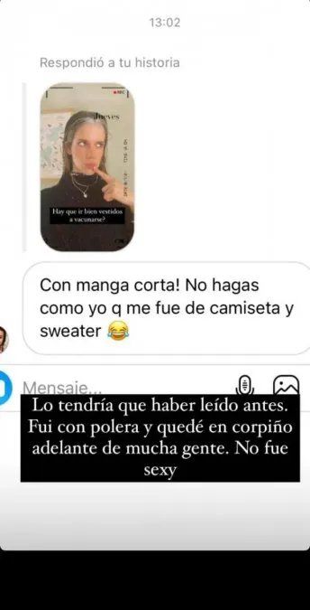 La graciosa anécdota de Violeta cuando se fue a vacunar.