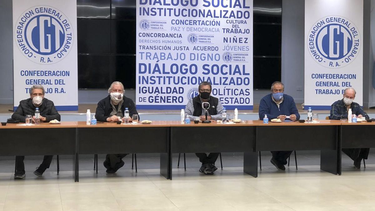 Dirigentes de la&nbsp;Confederación General del Trabajo (CGT).&nbsp;