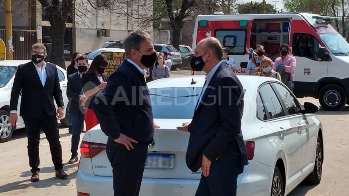 Jatón con el gobernador Omar Perotti, en una actividad oficial en la ciudad de Santa Fe