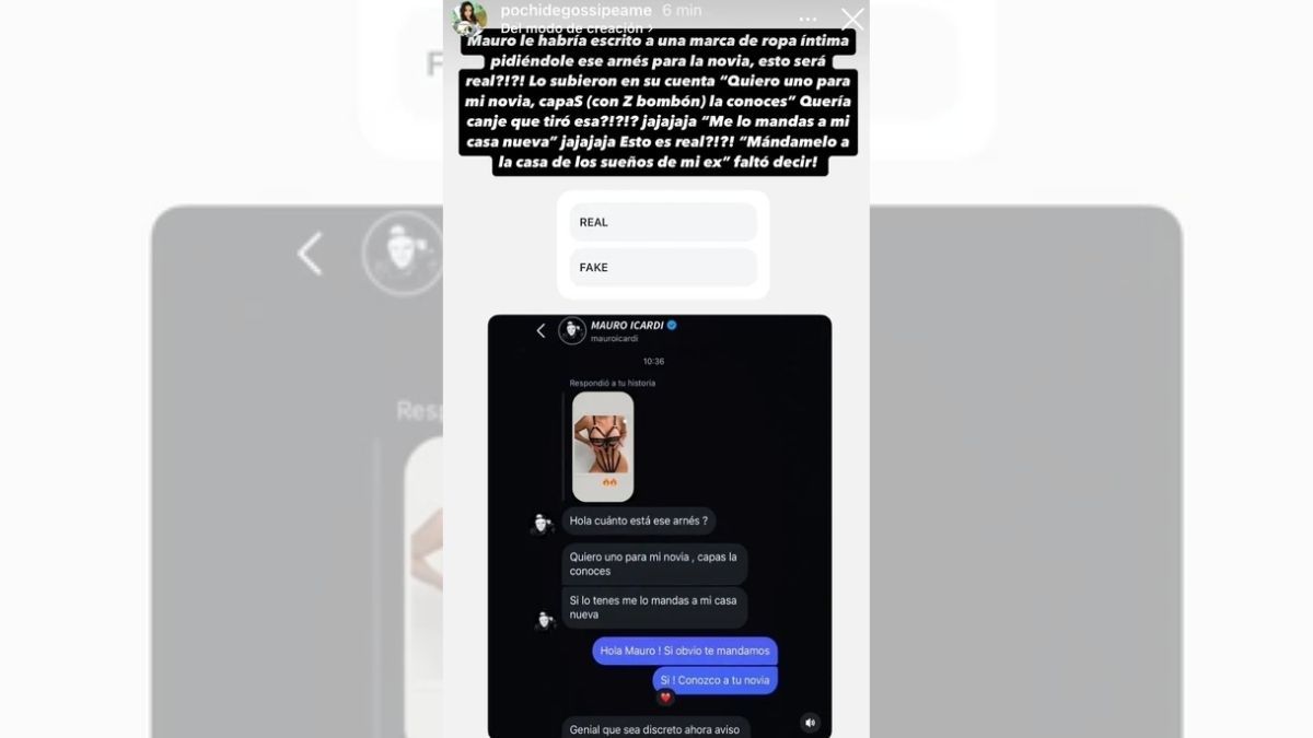 El supuesto pedido de Mauro Icardi para la China Suárez. El supuesto pedido de Mauro Icardi para la China Suárez.