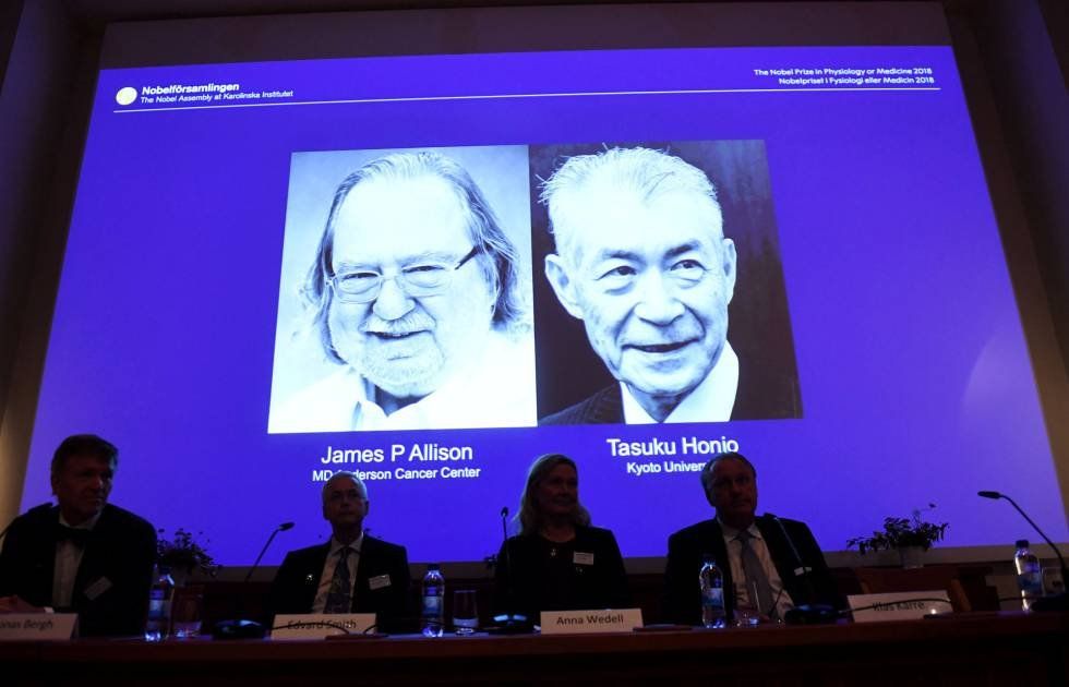 Premio Nobel de Medicina a James P. Allison y Tasuku Honjo.jpg