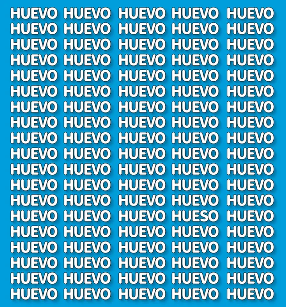 Reto visual, encontrá la palabra escondida.