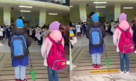 La emotiva bienvenida en una escuela a dos hermanitos ucranianos que huyeron de su país La emotiva bienvenida en una escuela a dos hermanitos ucranianos que huyeron de su país