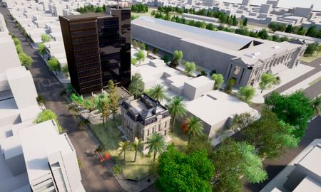 El nuevo edificio del Instituto Brown se ubicará detrás de la Casa de los Gobernadores, en la esquina de Güemes y Castellanos. El nuevo edificio del Instituto Brown se ubicará detrás de la Casa de los Gobernadores, en la esquina de Güemes y Castellanos.