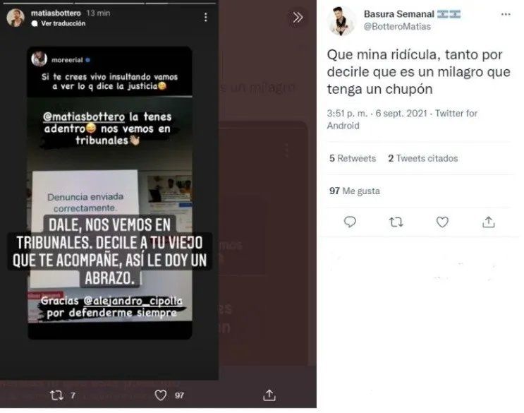 La terrible respuesta del youtuber a More Rial.