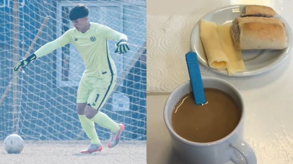 Jugador de inferiores mostró el desayuno de la pensión y armó revuelo entre los hinchas: arde San Lorenzo