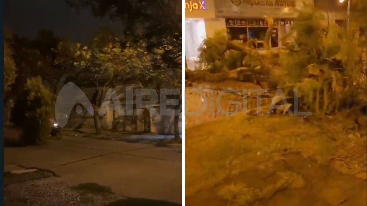 Captura de los videos del temporal tomados por vecinos de Rafaela