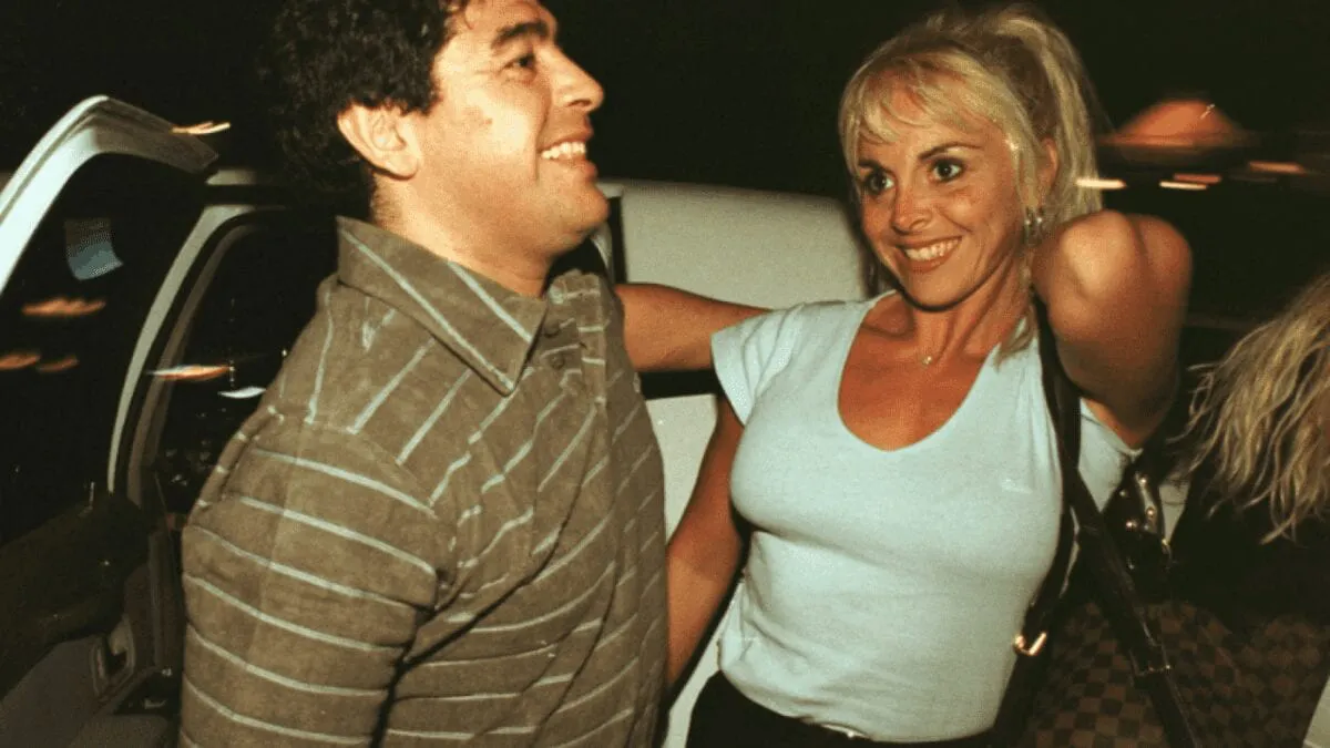 Diego Maradona y Claudia Villafañe en su juventud.