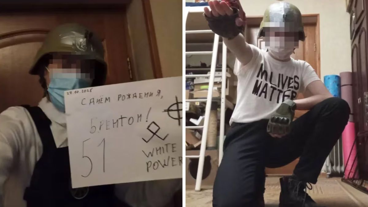 El agresor llevaba un pu&ntilde;al, casco, chaleco antibalas con consignas neonazi.