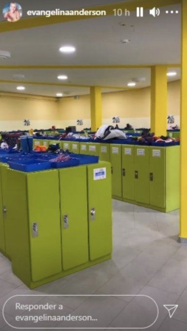 El colegio de los hijos de Evangelina Anderson y Martín Demichelis.