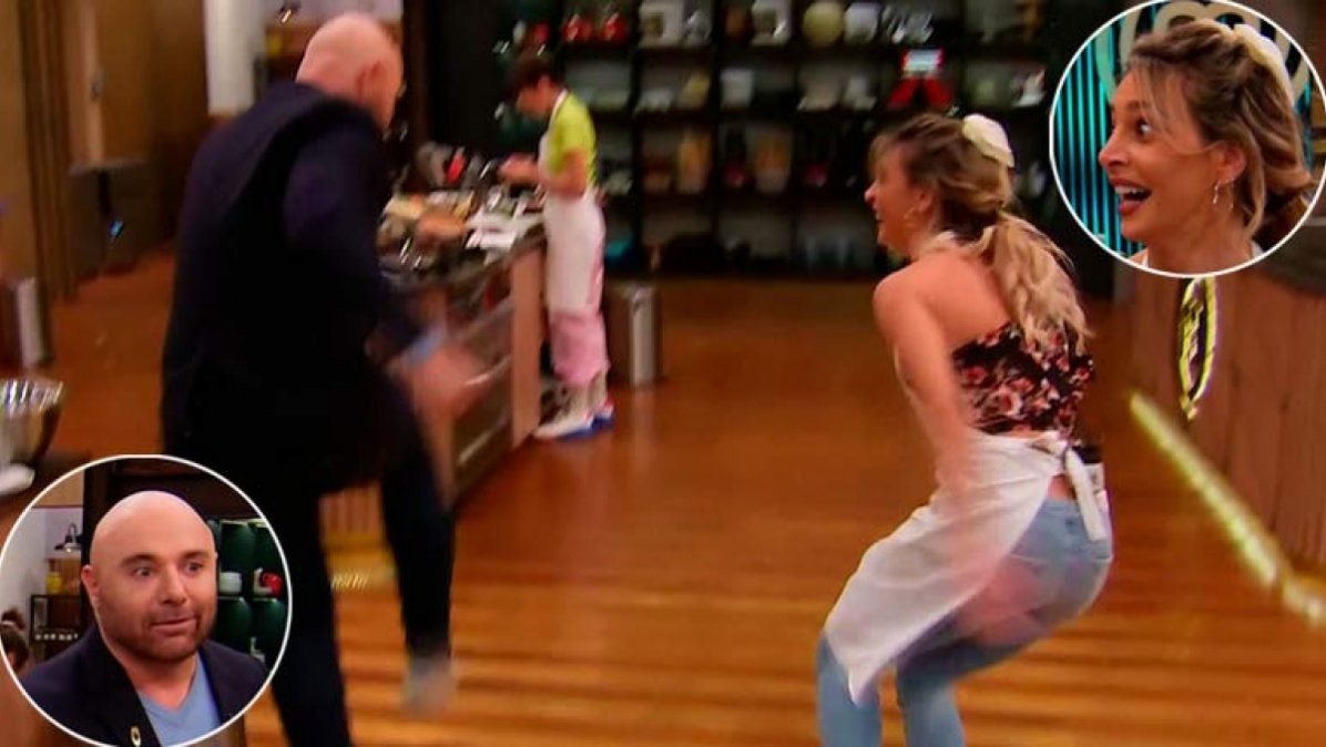 Sol Pérez no pudo contener su alegría luego de que un experto en cocina japonesa le diera por aprobado su sushi.