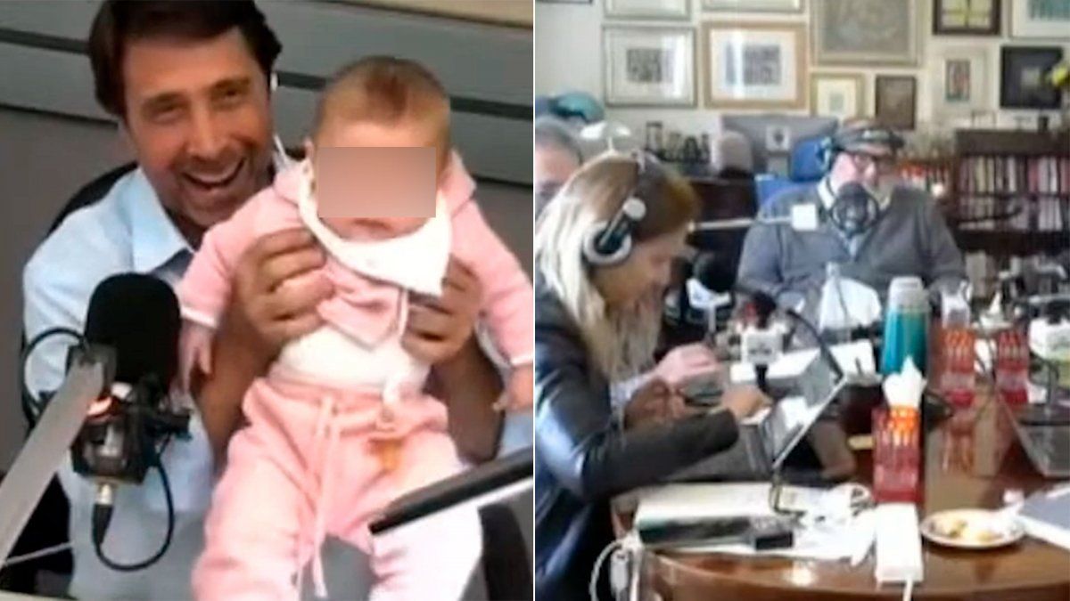 Eduardo Feinmann mostró a su hija en la radio y Jorge Lanata lo chicaneó: Va a ser kirchnerista