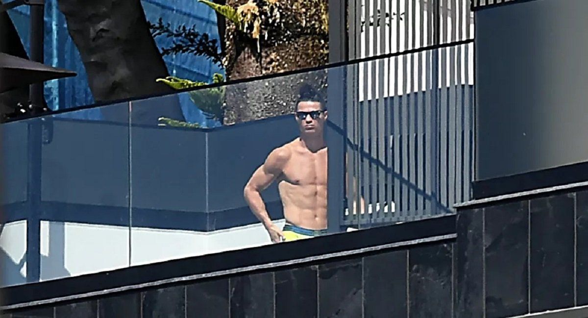 Cristiano Ronaldo en cuarentena lejos de Italia.