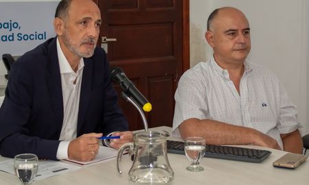 Eduardo Massot, subsecretariode Empleo de la provincia de Santa Fe, junto a Juan Mario Quagliotti, director Regional Santa Fe.