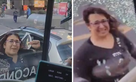 una mujer ataco un colectivo con toda la furia en caballito: el impactante video una mujer ataco un colectivo con toda la furia en caballito: el impactante video