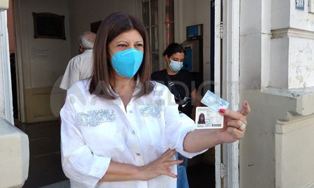 Clara García votó en Rosario. Clara García votó en Rosario.