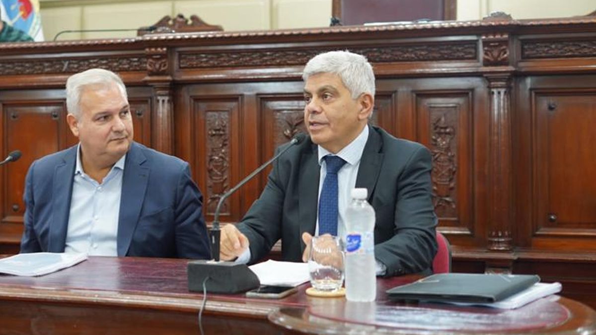 Junto al presidente de la Cámara de Diputados