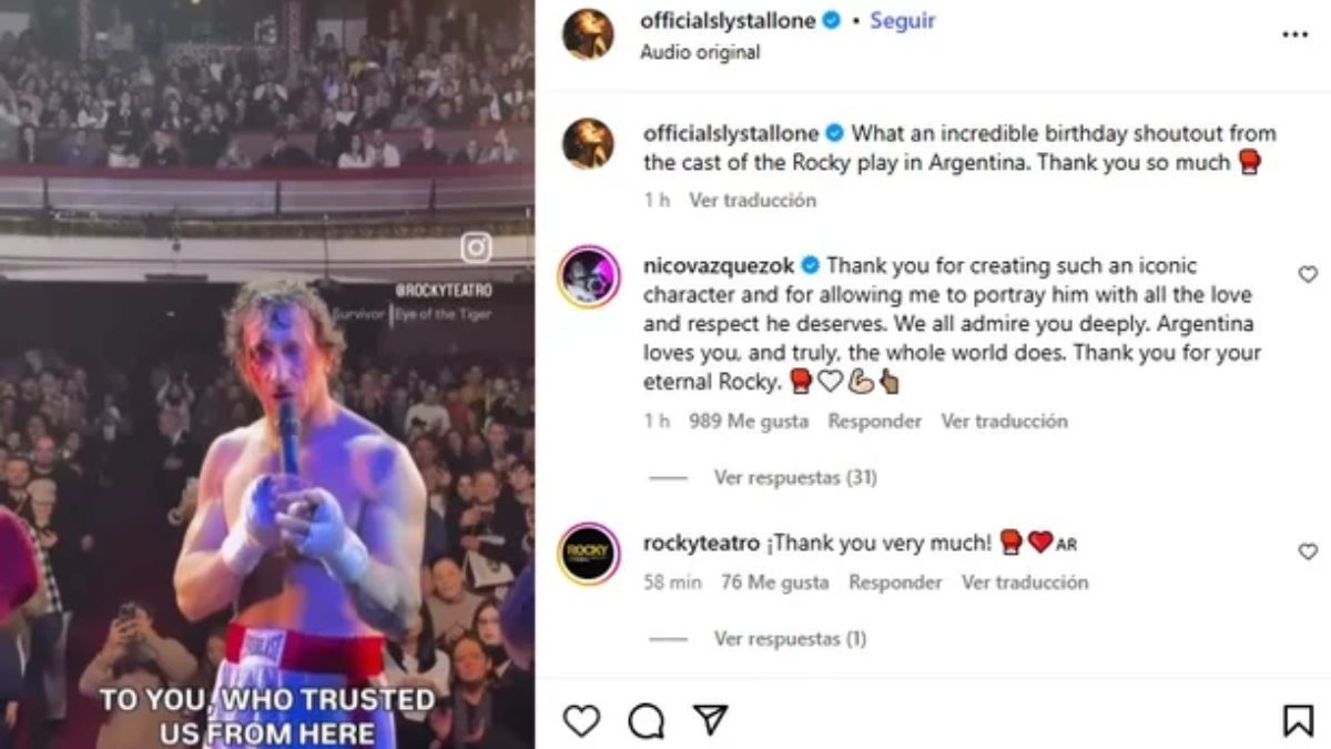 El increíble gesto de Sylvester Stallone con Nico Vázquez. El increíble gesto de Sylvester Stallone con Nico Vázquez.