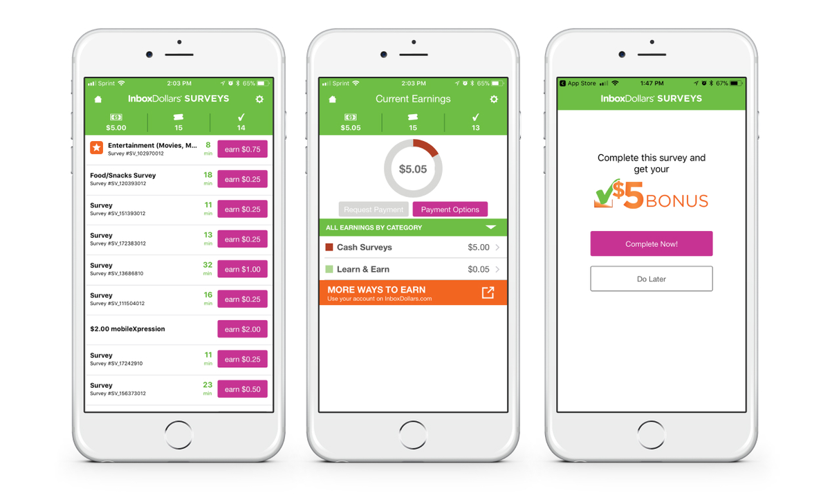 InboxDollars es una de las aplicaciones que te ayudarán a ganar dinero extra por internet.