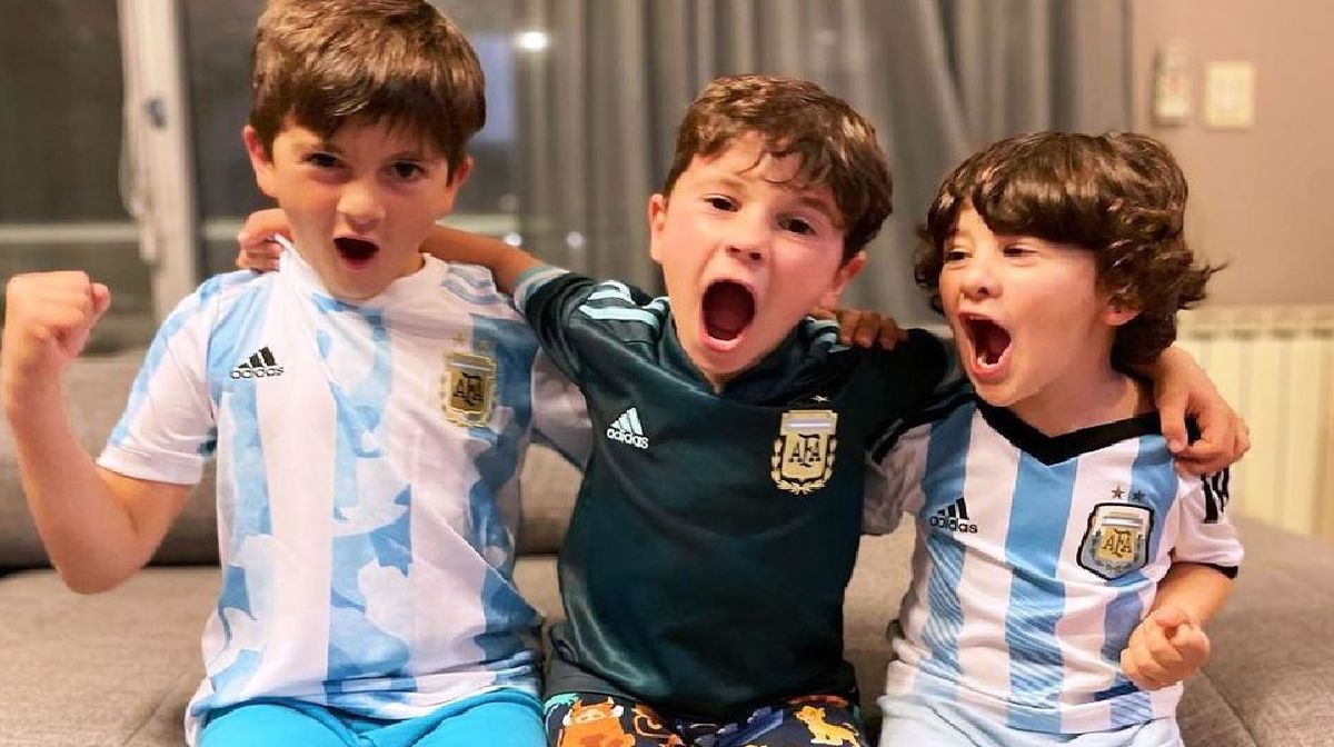 Del llanto a la alegría de los abrazos: así vivieron el Mundial los hijos de Lionel Messi y Antonela Roccuzzo
