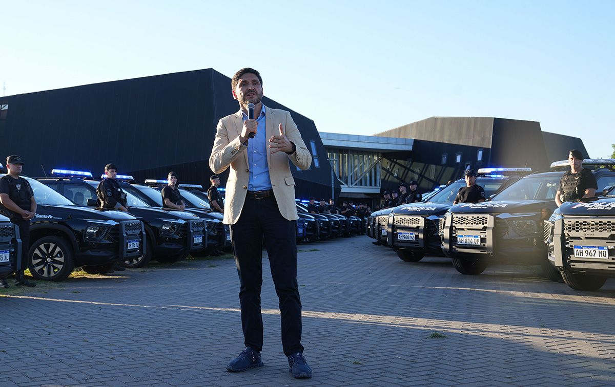 Maximiliano Pullaro habló sobre el presupuesto nacional durante un acto en Rosario.