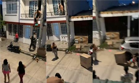 Video viral muestra como una mujer escapó por un balcón disfrazada de caja: ¿infidelidad? Video viral muestra como una mujer escapó por un balcón disfrazada de caja: ¿infidelidad?