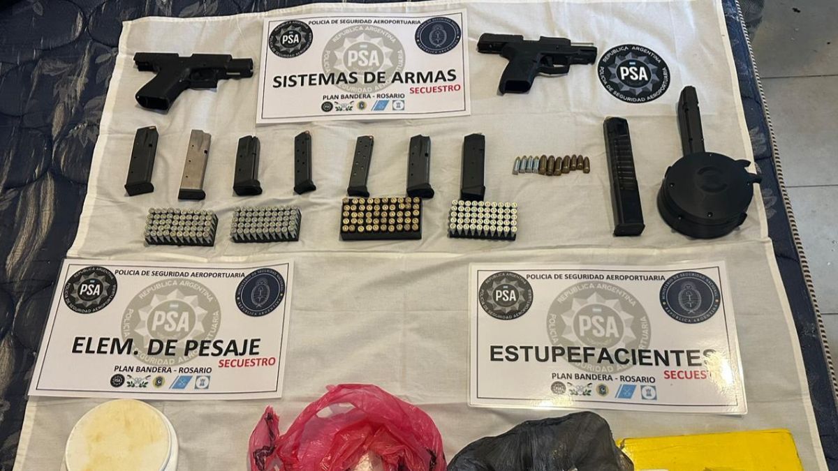 El material secuestrado de los agentes de la PSA. El material secuestrado de los agentes de la PSA.