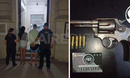 Cabaña Leiva: detuvieron a una pareja y secuestraron un arma de fuego Cabaña Leiva: detuvieron a una pareja y secuestraron un arma de fuego