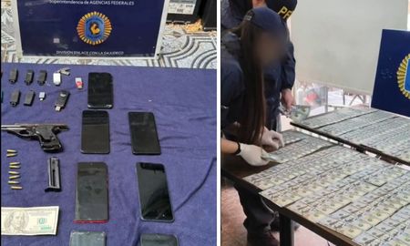 En el operativo se secuestraron una gran cantidad de dólares, celulares y armas de fuego. En el operativo se secuestraron una gran cantidad de dólares, celulares y armas de fuego.