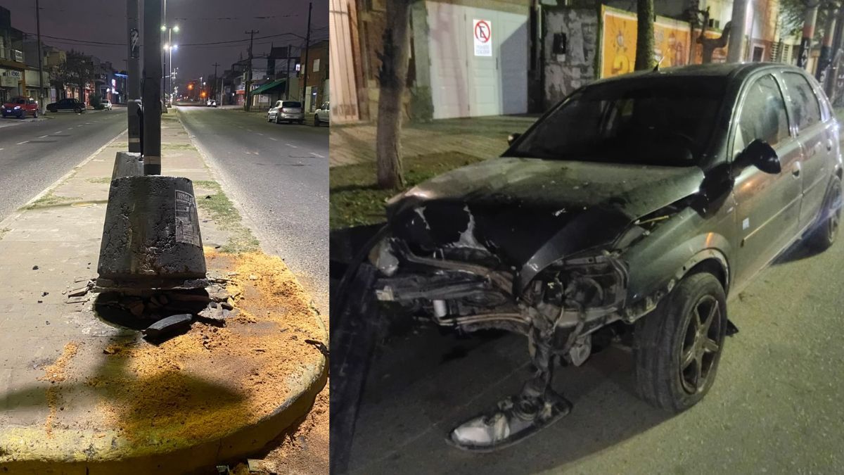 El accidente involucró a un auto que circulaba de sur a norte en Santa Fe.