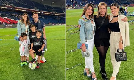 Cuánto costó el conjunto que usó Antonela Roccuzzo para el partido de despedida de Ángel Di María en el PSG Cuánto costó el conjunto que usó Antonela Roccuzzo para el partido de despedida de Ángel Di María en el PSG