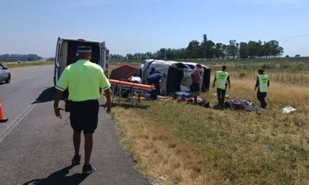 El accidente ocurrió este jueves en la Ruta Nacional 14. El accidente ocurrió este jueves en la Ruta Nacional 14.