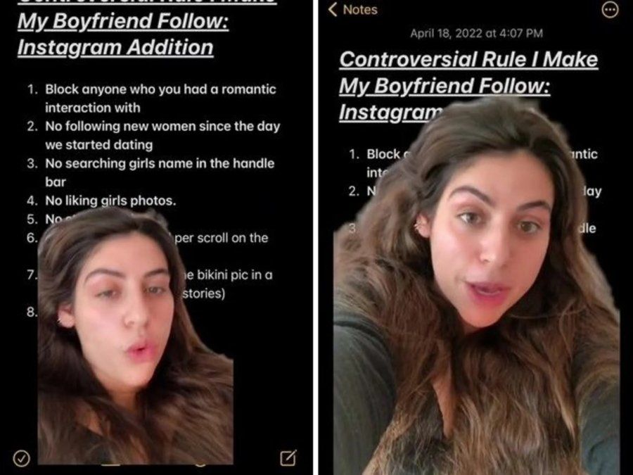 Se puso de novia y le armó una lista de 10 reglas que su pareja debe seguir: Psicópata