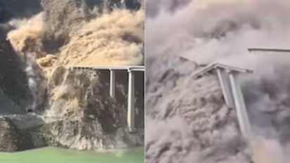 Video impactante: colapsó un puente de 758 metros en China a pocos meses de su inauguración