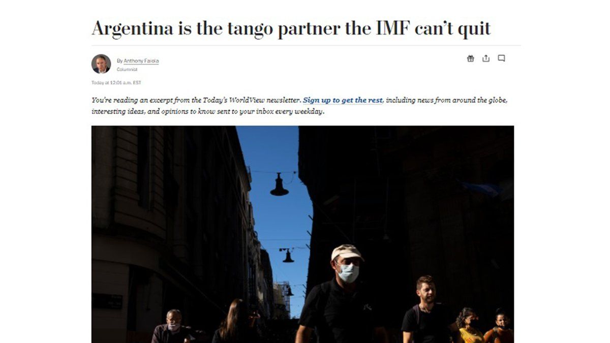El diario The Washington Post criticó el acuerdo de Argentina con el FMI.