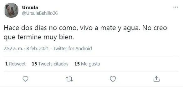 Uno de sus últimos tweets el mismo día del femicidio. 