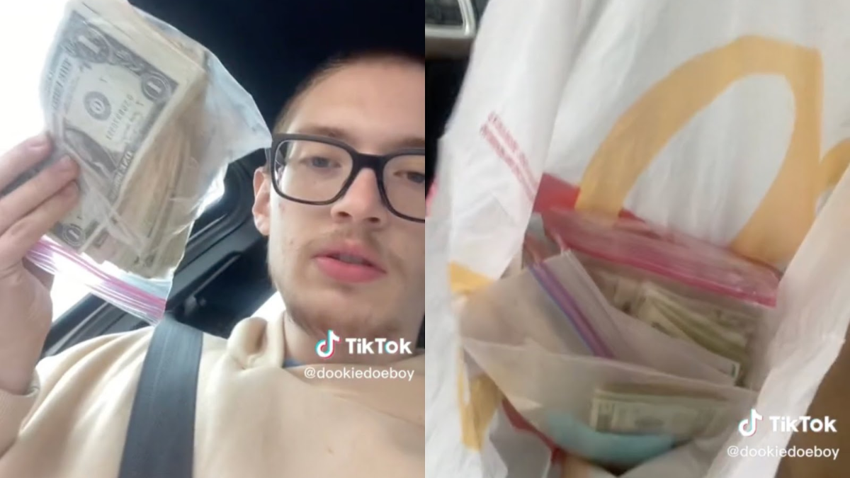 Compró una hamburguesa en un local de comida rápida y llegó con cinco mil dólares