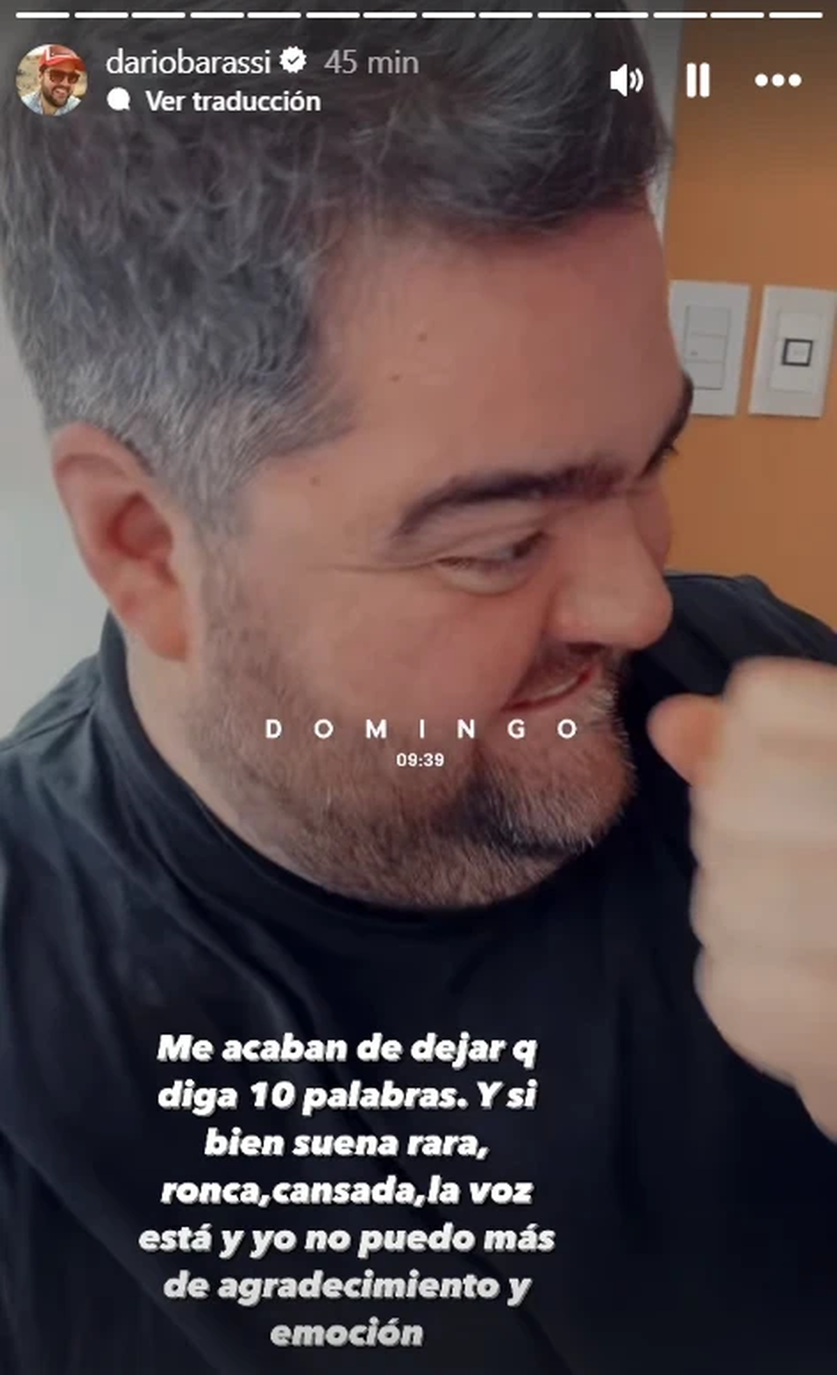 Darío Barassi compartió actualizaciones sobre su estado de salud en sus redes sociales. Darío Barassi compartió actualizaciones sobre su estado de salud en sus redes sociales.