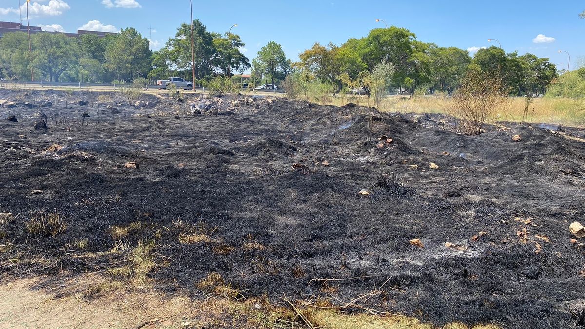 El incendio fue en la zona de los boliches, frente a la Ciudad Universitaria.
