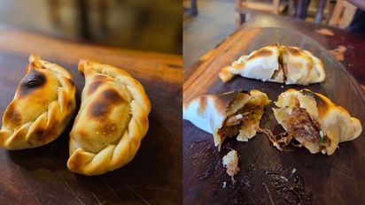 Fue a comer a Doña Salta y pidió 3 empanadas de carne: ¿cuánto gastó?